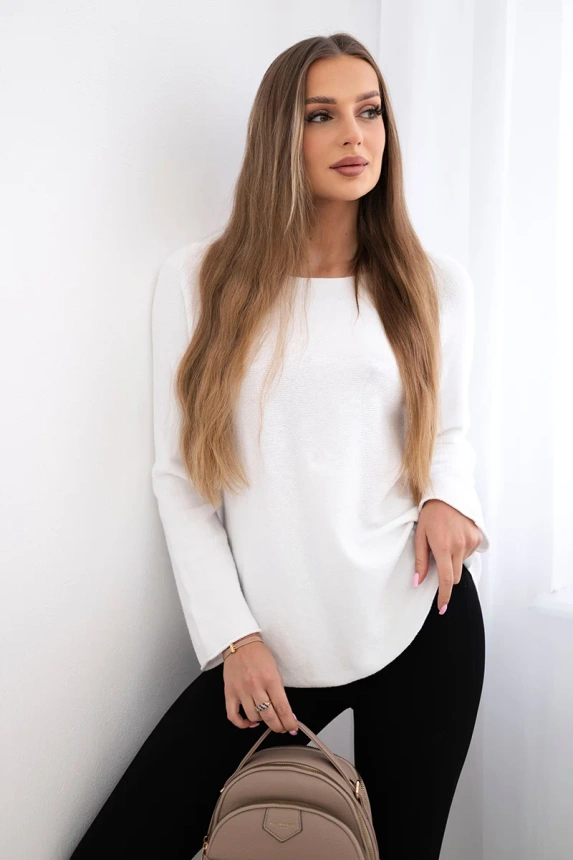 Pullover mit Rundhalsausschnitt weiß