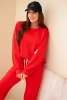 Set sweatshirt + pants buttery fabric red