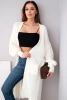 Sweater long cardigan ecru