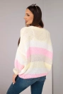 Women's cardigan with buttons striped yellow