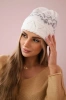 Women's cap Kira K374 white+grey