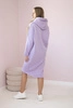 Dress with a hood and a slit on the side purple