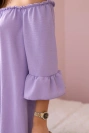Spanish blouse with frills on the sleeve light purple