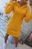 Kapuzenkleid senf