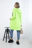 Hooded dress with a hood green neon