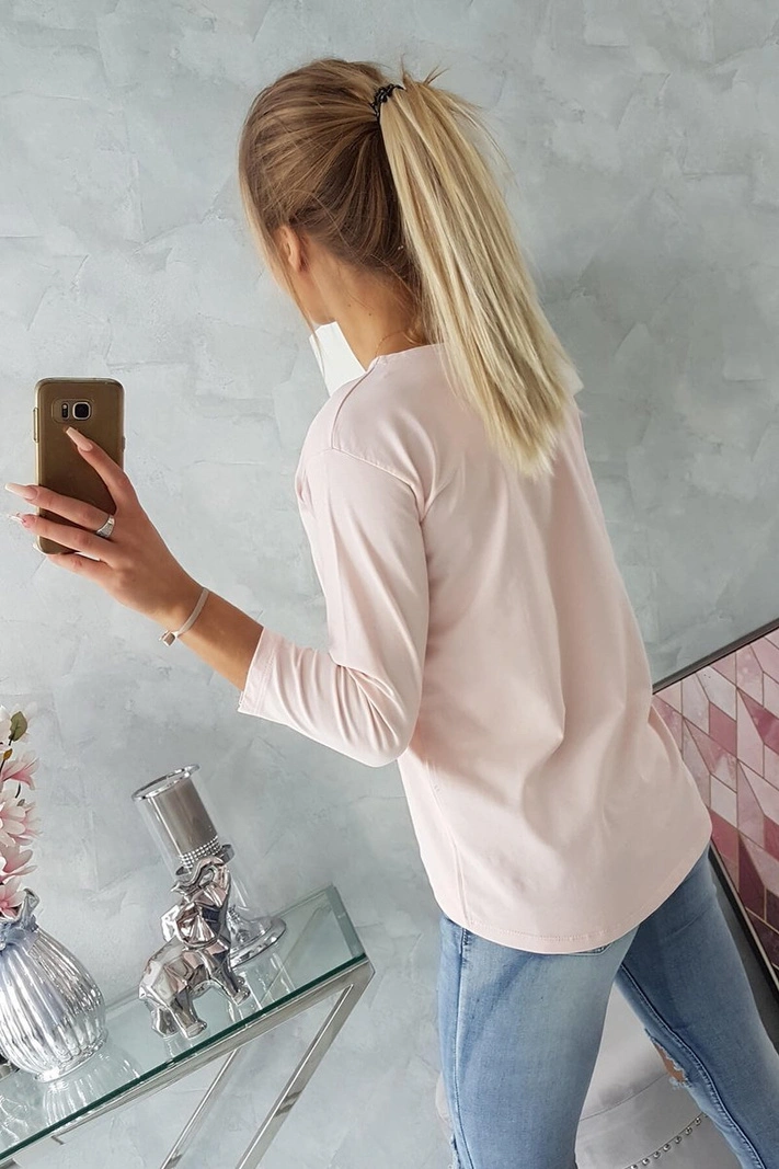 Bedruckte Bluse Original puderrosa