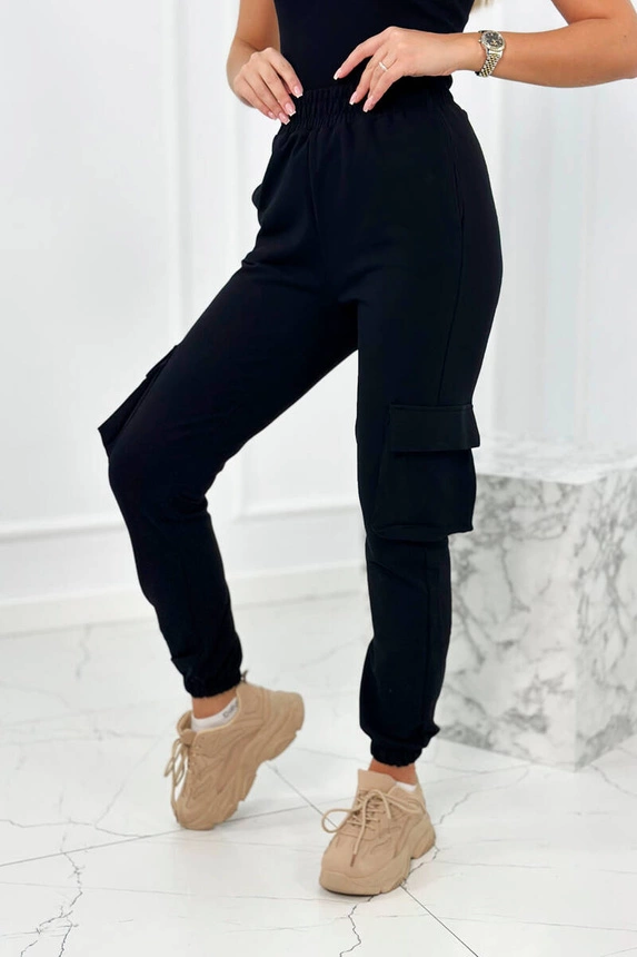 Set 3 in 1 sweatshirt + top + pants black