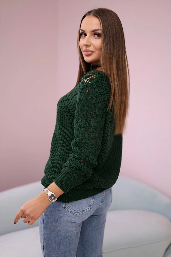 Openwork sweater green
