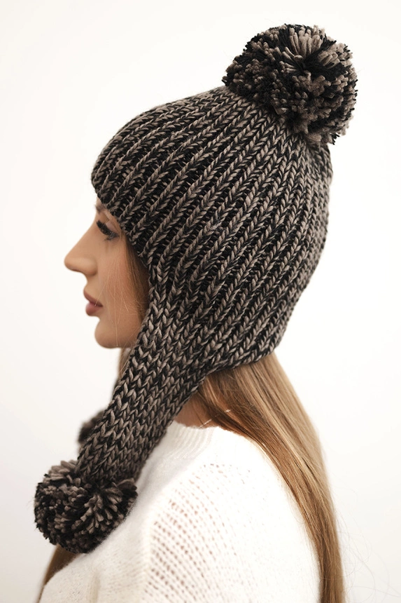 Women's earflap hat Emma K343 mocca