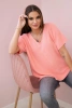 V-neck sweater blouse apricot