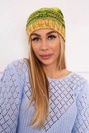 Klaudia vilnonė kepurė K255 neoninė žalia+geltona