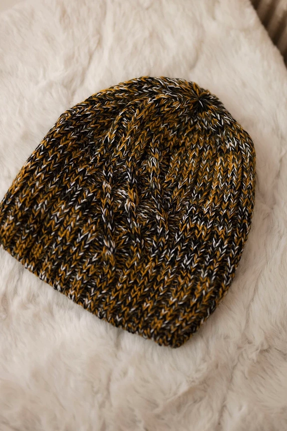 Cap with fleece Merry K225 black+mustard