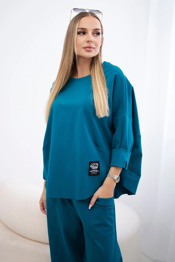 Set Punto Milano Winter sweatshirt + pants light teal