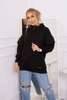 Insulated turtleneck sweatshirt black