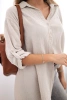 Cotton muslin shirt beige