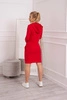 Dress with a hood and pockets red