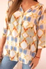 Women's viscose shirt with 3/4 sleeves and pocket mint 