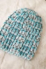 Women's cap Lora K312 turquoise + gray