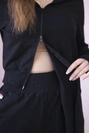 Souprava mikiny s delší stranou černá