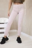 Cotton trousers with back pockets dark powder pink