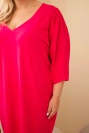 Women's Plus Size Dress with Pockets fuchsia