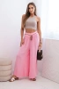 Women's wide-leg viscose trousers candy pink