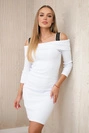 Kleid mit breiten Trägern weiß