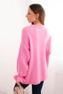 Damenpullover mit Mohair- und Wollanteil in lockerer Passform rosa