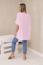 Oversized blouse with pendant light pink