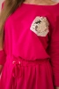 Dress with sequin pocket fuchsia