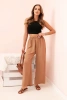 Hose mit weitem Bein dunkel camel