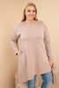 Dámska sukňa Plus Size z viskózy s voľným strihom a dlhým rukávom fango