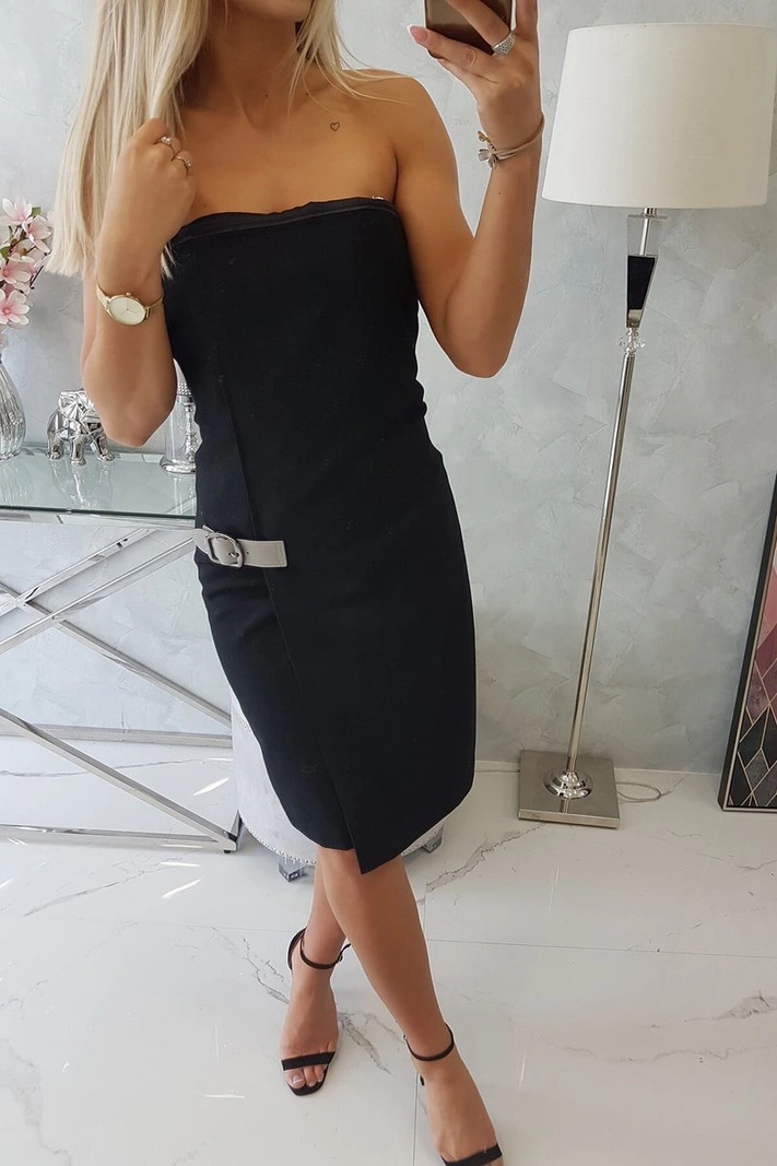 Trägerloses Kleid schwarz