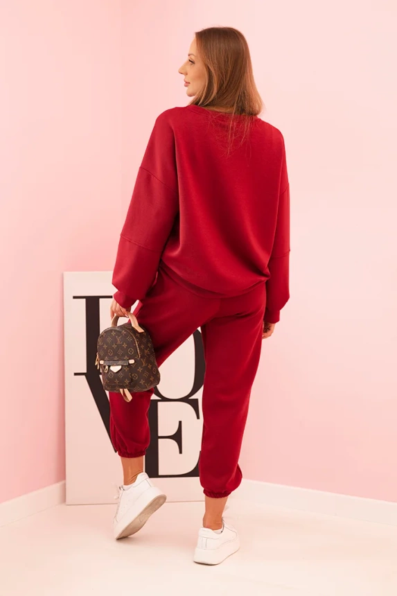 Set sweatshirt + pants plum butter