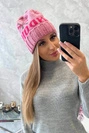 Dámska čiapka London K385 tmavo ružová