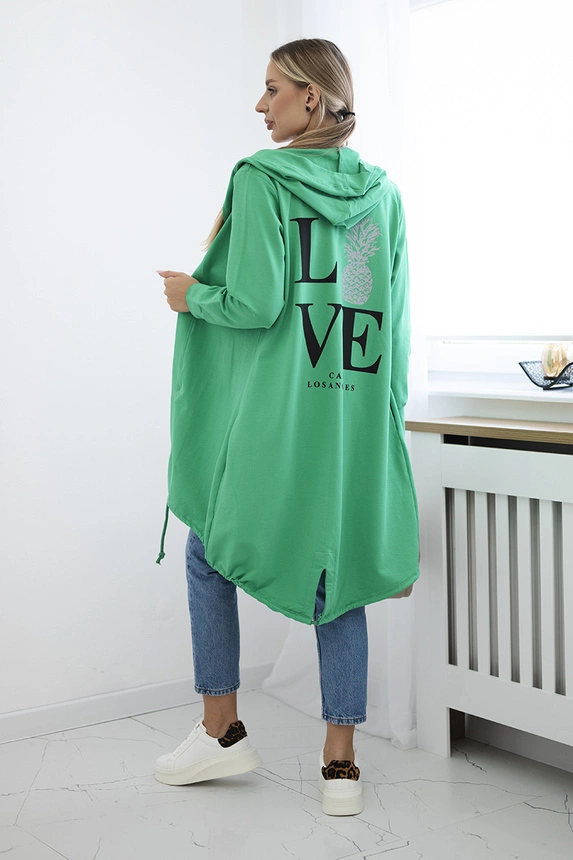 Bedruckte hellgrüne Jacke