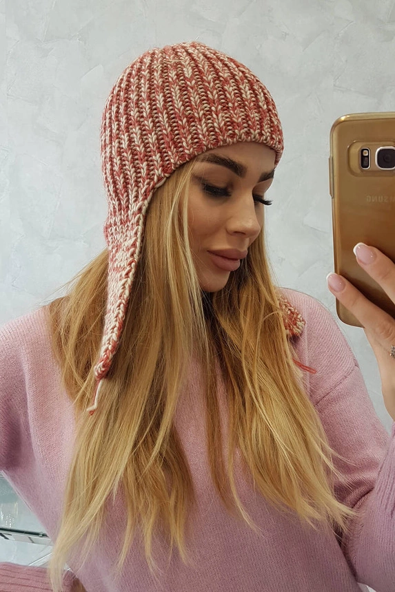 Women's long eared cap Jana K314 foxy+ecru