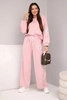 Women's set butter sweatshirt + pants dark powder pink