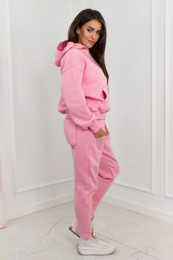 Insulated set sweatshirt + pants light pink