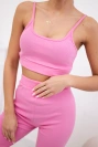 Set with high-waisted pants light pink