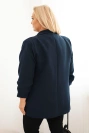 Moteriška švarkas Plus Size elegantiška tamsiai mėlyna