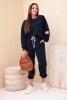 Set sweatshirt + pants buttery fabric navy blue