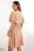 Kleid mit Wickelausschnitt hell camel
