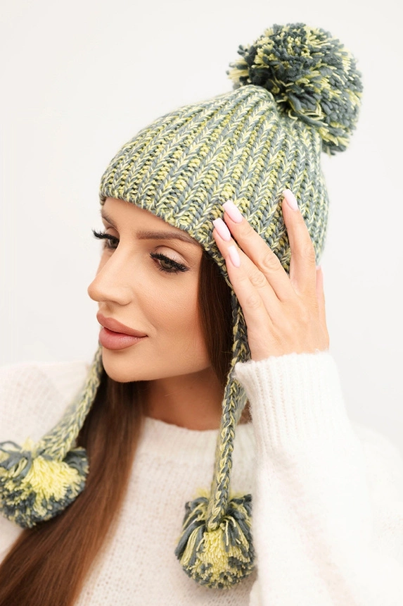 Women's earflap hat Emma K343 yellow