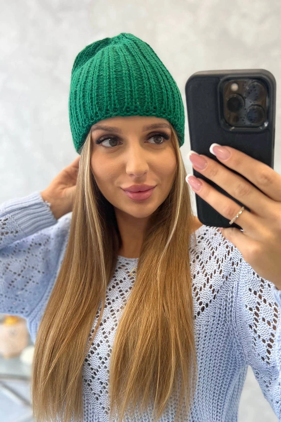 Women's cap Rebeka K345 dark green