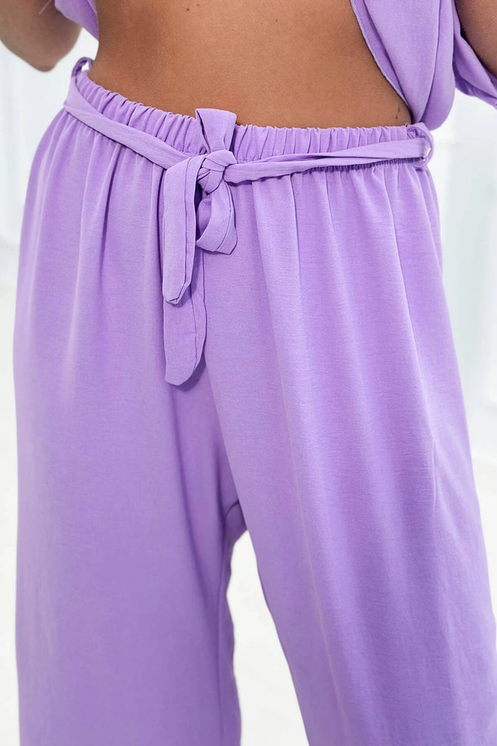 Set of blouses with pants light purple