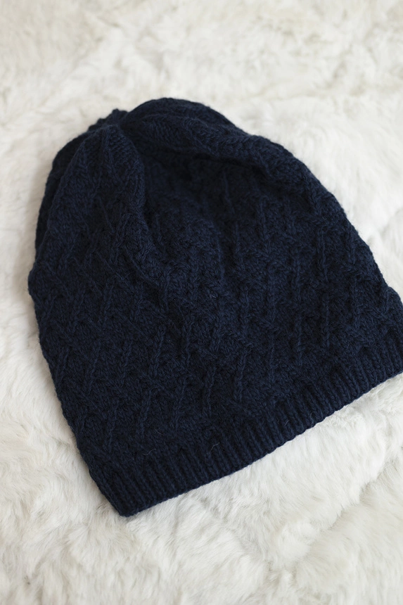 Čapica s fleece Kratka K204 námornícka modrá