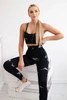 Fitness set top + push up leggings black