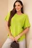 Women's short-sleeve loose-fitting sweater pistachio
