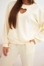Ladies' set butter with a heart-shaped cutout yellow